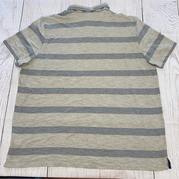The North Face Gray and Cream Striped Polo Shirt XXL - Picture 5 of 8